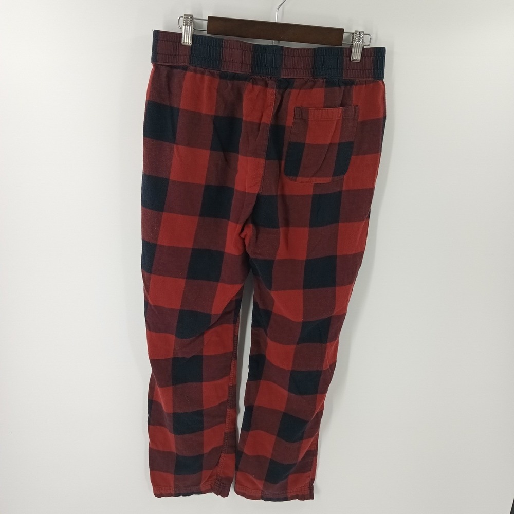 Abercrombie & Fitch Mens‎ Small Red Black Plaid Flannel Pajama Sleep Pants - Picture 4 of 5